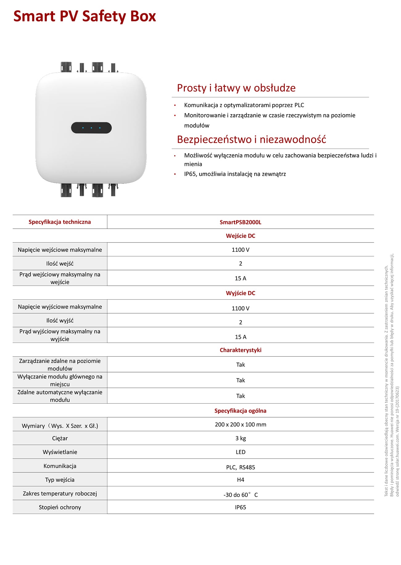 Falownik / Inwerter Huawei Sun 2000L-2KTL-L1 1-fazowy 2kW